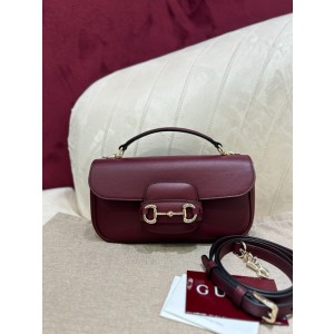 구찌 홀스빗 1955 소프트 스몰 탑 핸들 핸드백 815206