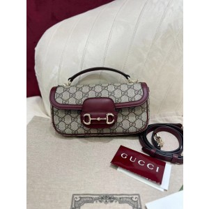 구찌 홀스빗 1955 소프트 스몰 탑 핸들 핸드백 815206