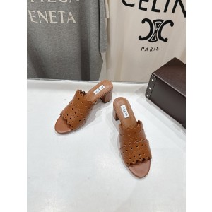 알라이라 펀칭 슬리퍼 6cm