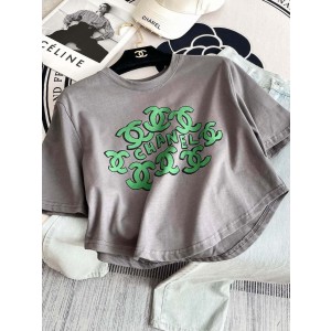 샤넬 크롭반팔티