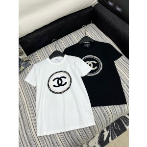 샤넬 로고 반팔티